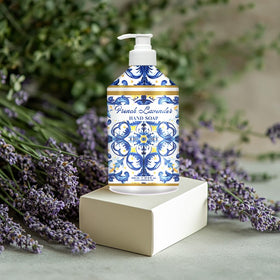 Home & Body Company Dolce Breeza Meyer Lemon bottle brightens space with vibrant packaging.
