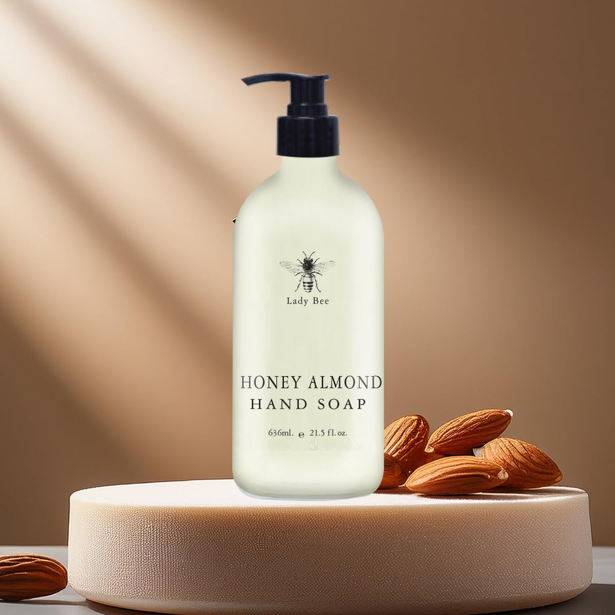 Home & Body Company Lady Bee hand soap set packaging featuring bee motif for elegant sink decor.