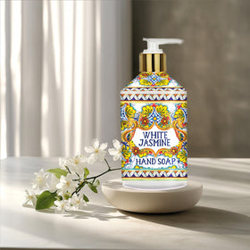 Home & Body Company Villa Flora decorative-patterned bottles improve kitchen and bath aesthetics