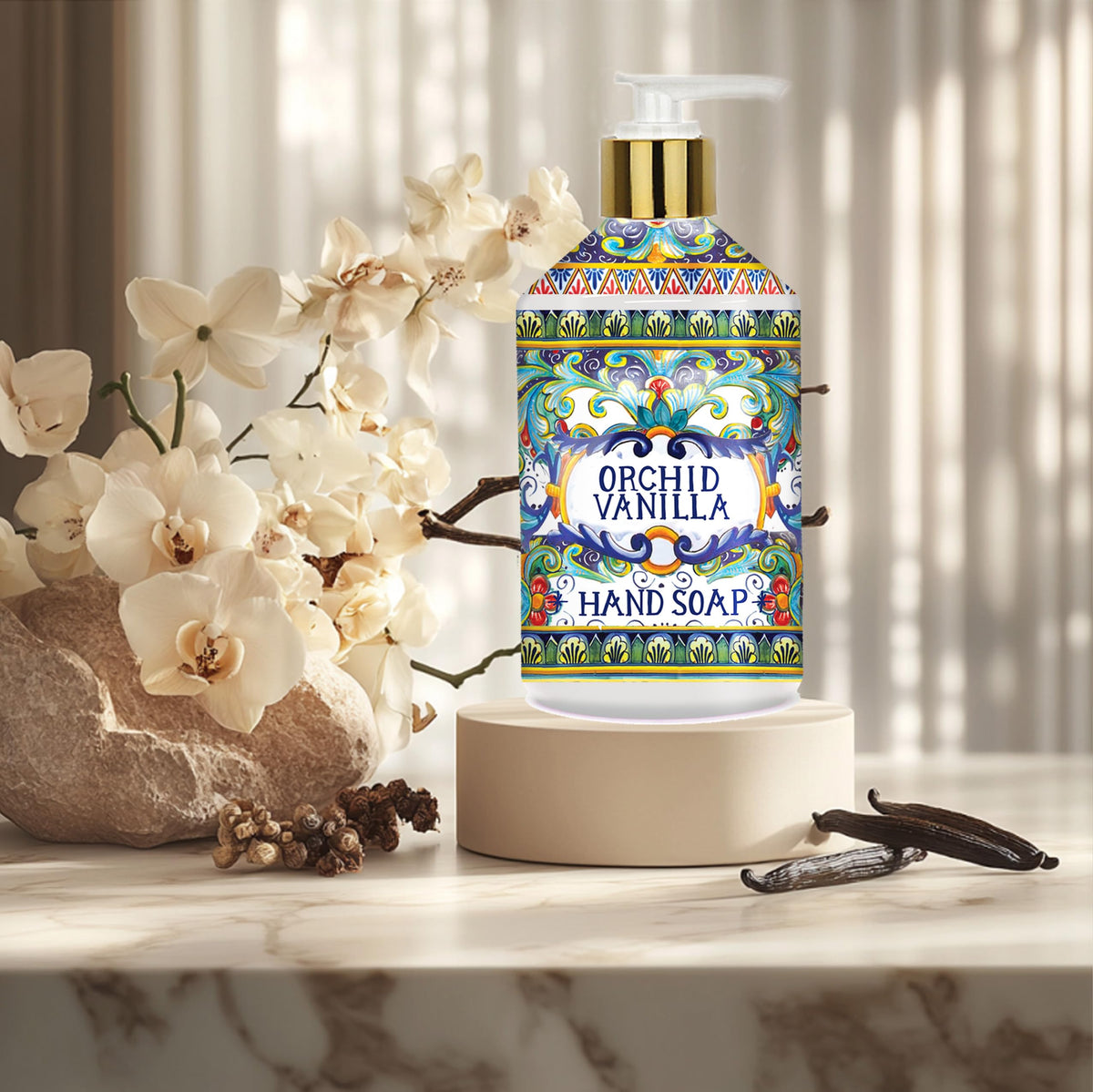 Home & Body Company Villa Flora White Jasmine bottle with classic elegance for bathrooms