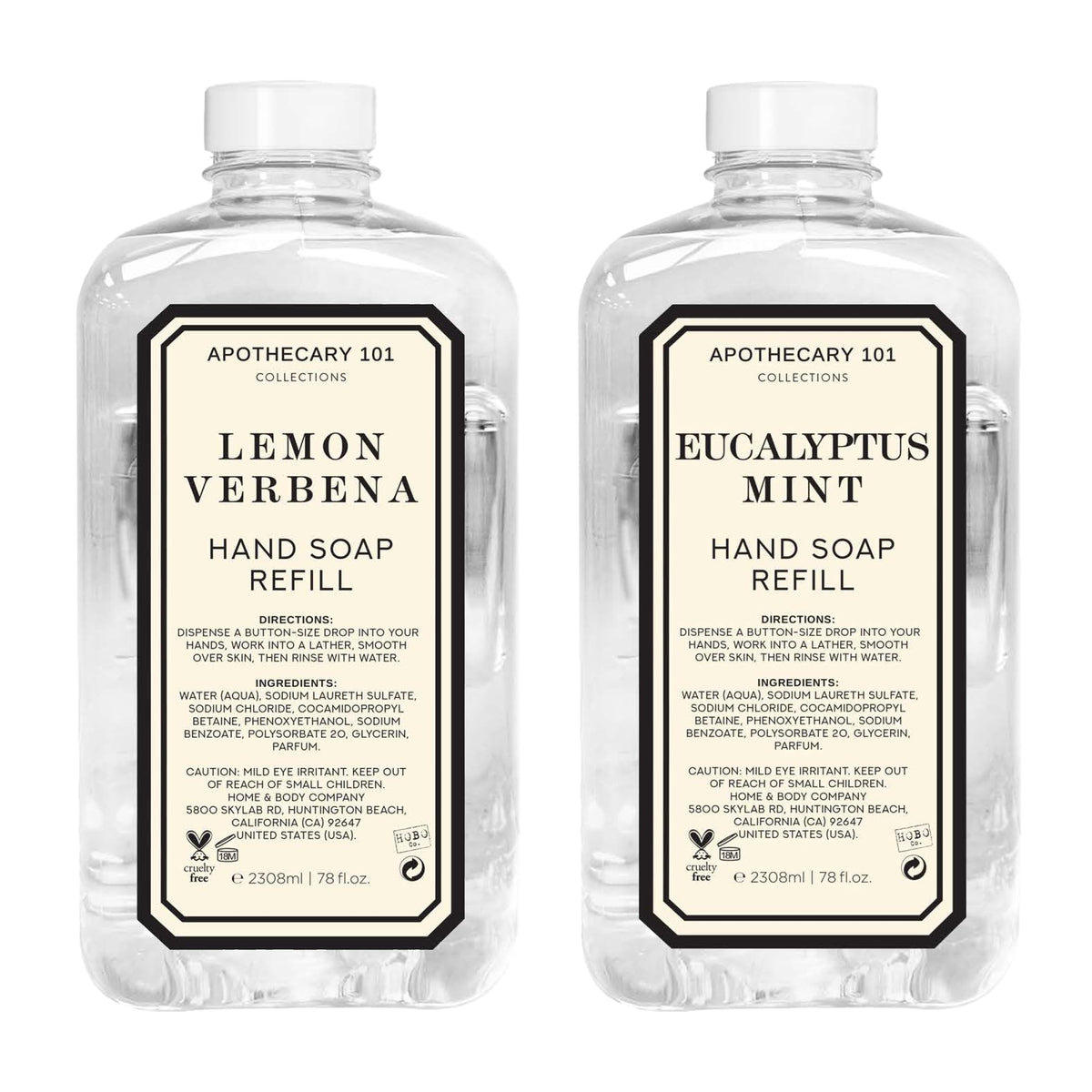 Home & Body Apothecary 101 lemon verbena refill bottle for long-lasting freshness
