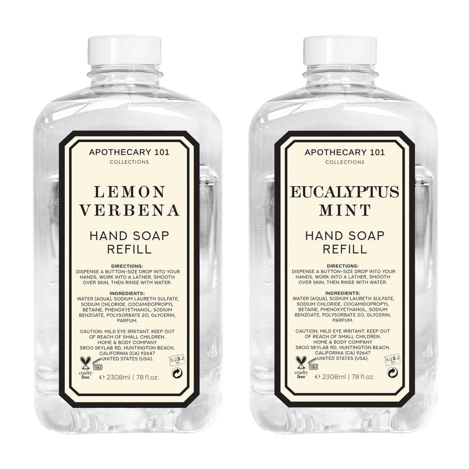 Home & Body Apothecary 101 lemon verbena refill bottle for long-lasting freshness