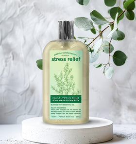 Home & Body Company Everyday Aromatherapy Duo bottle back label lavender chamomile calming.
