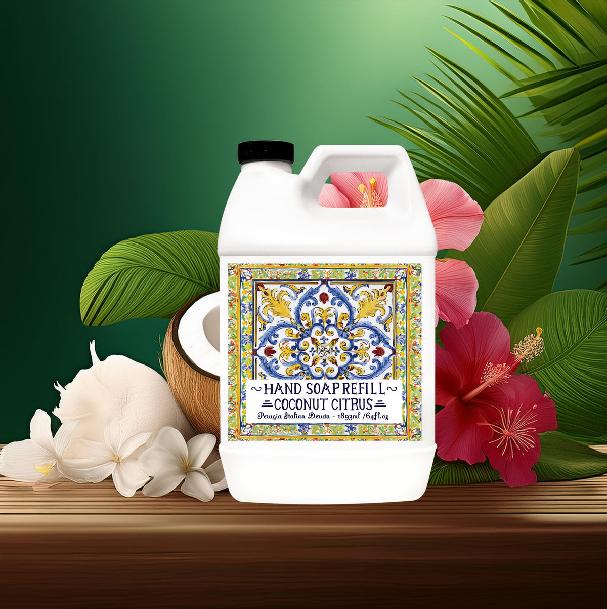 Home & Body Company Perugia Deruta label artwork on packaging adds Italian flair