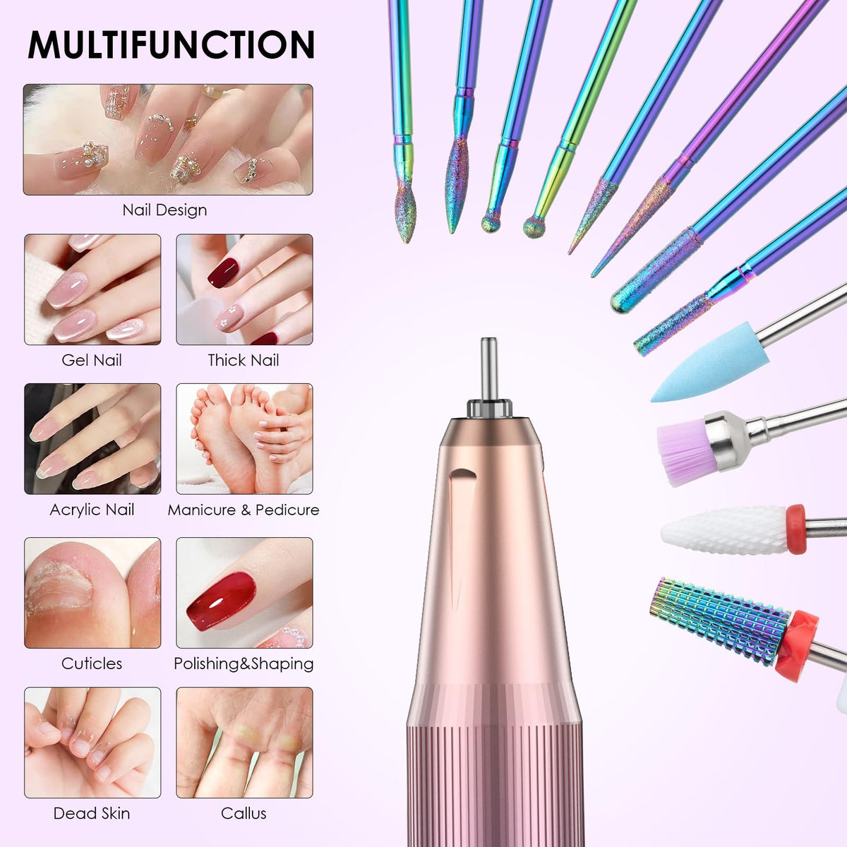 HOMEASY low-noise operation for a quiet at-home manicure session