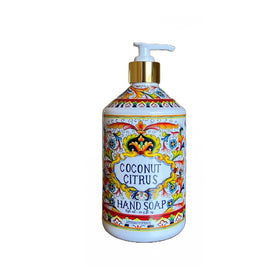 Villa Flora vibrant packaging enhances kitchen or bath décor.