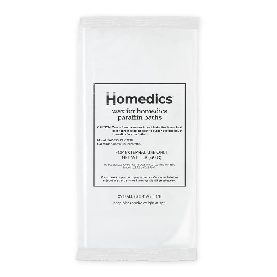 Homedics paraffin wax refill 2 lb unscented softens hands and feet