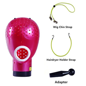 HOMEGOAL Hair Dryer Stand in pink supports hands-free wig drying.