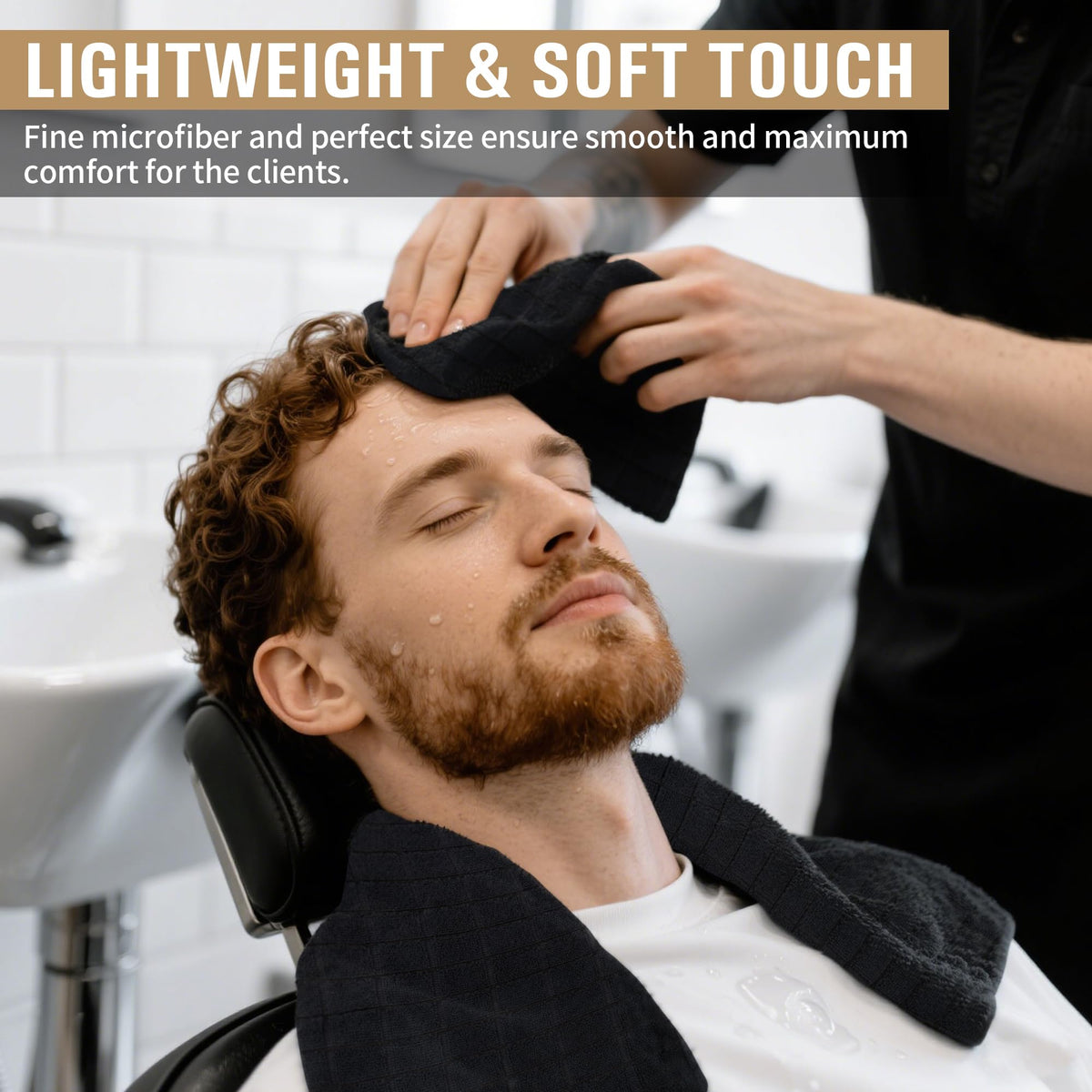 HOMERHYME barbershop towels, highly absorbent for between-client blotting