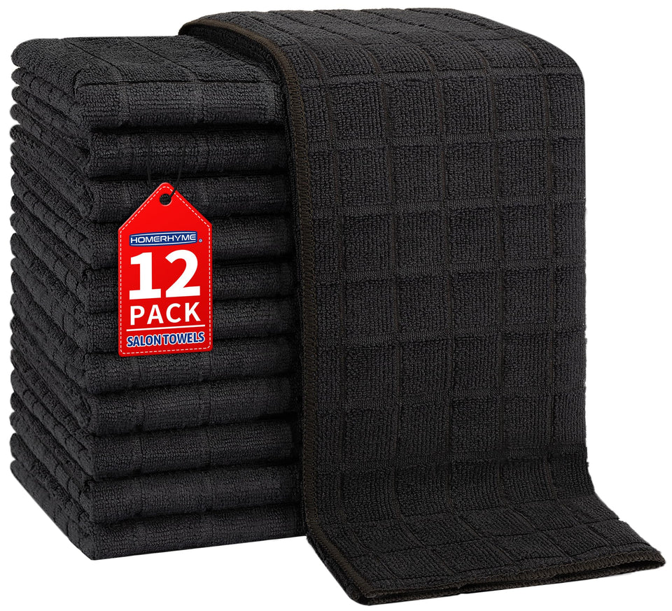 HOMERHYME salon towels bulk pack in soft microfiber for quick moisture absorption during services