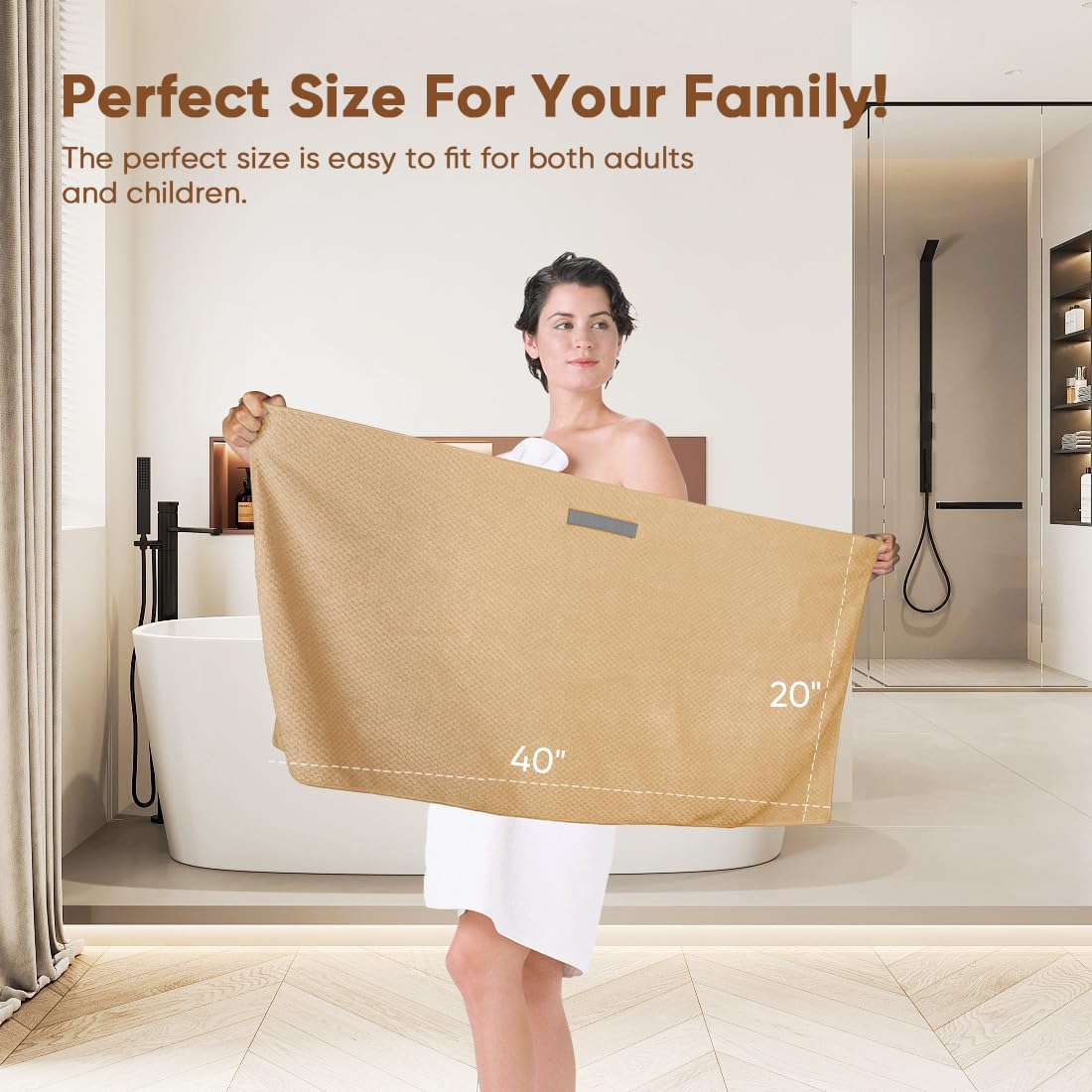 HOMEXCEL anti-frizz wrap with elastic strap simplifies secure drying.
