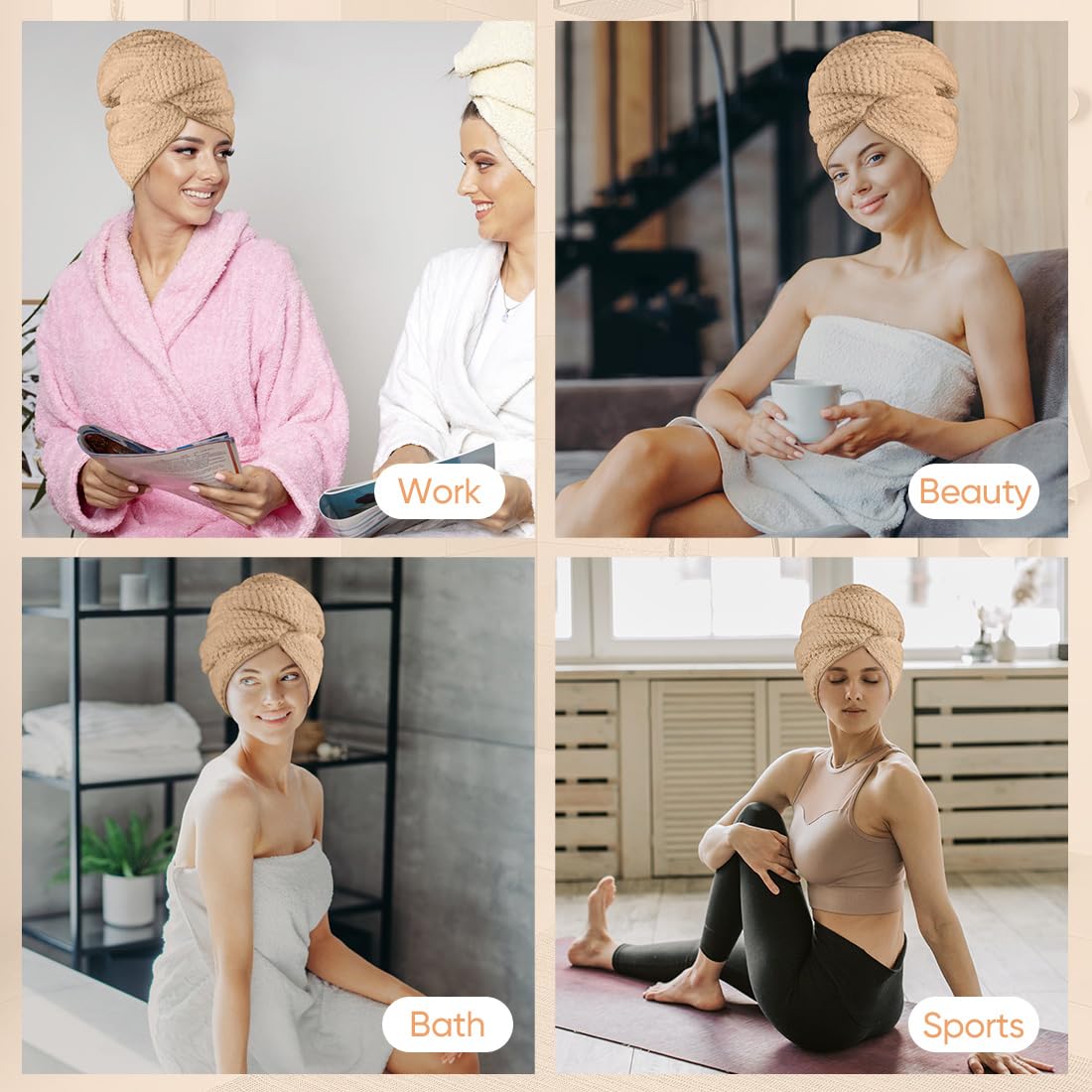HOMEXCEL curl-friendly wrap designed for curly hair types.
