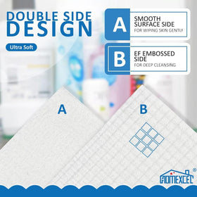 HOMEXCEL Face Towels multi-purpose use for baby care, cleaning, and travel.