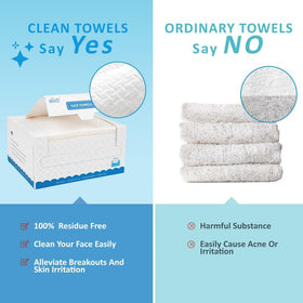 HOMEXCEL Face Towels packaging four-box set highlights convenient storage.