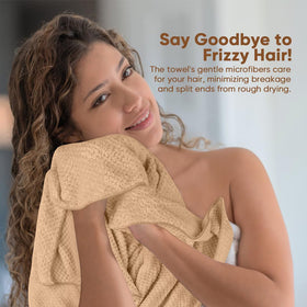 HOMEXCEL soft microfiber material for gentle hair care.