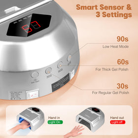 HoMove 3-timer settings provide precise curing for different gels.