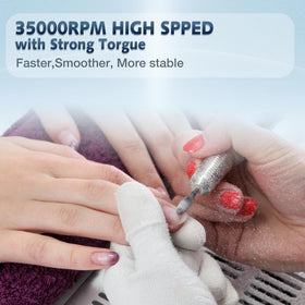 HoMove low heat operation reduces heat buildup while shaping natural nails.