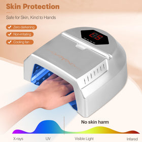 HoMove nail dryer with large interior space fits hands or feet.