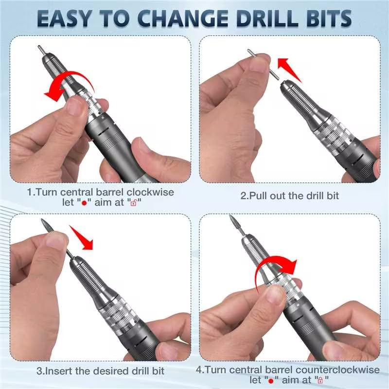 HoMove portable cordless nail drill kit supports professionals and home users.