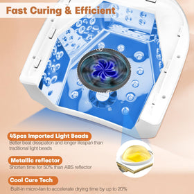 HoMove 45-bead UV light interior highlights efficient curing in seconds.
