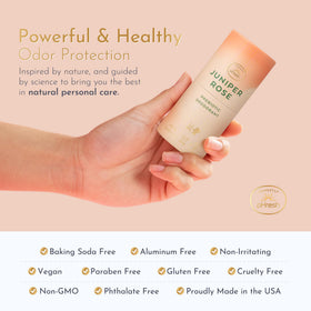 Honestly pHresh prebiotic minerals image highlights skin-friendly odor control.
