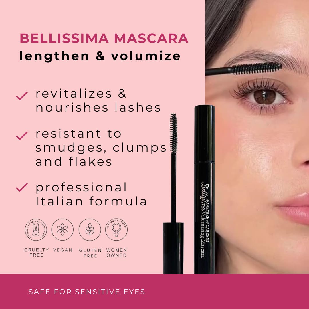 Honeybee Gardens Bellissima brush in action for clump-free volume