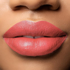 Cream finish Bermuda lipstick applies smoothly for even color.