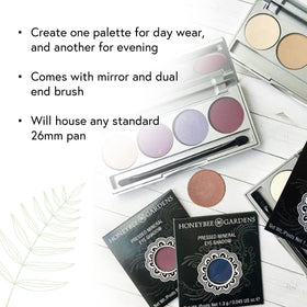 Honeybee Gardens dual-applicator palette supports seamless blending during quick touch-ups.