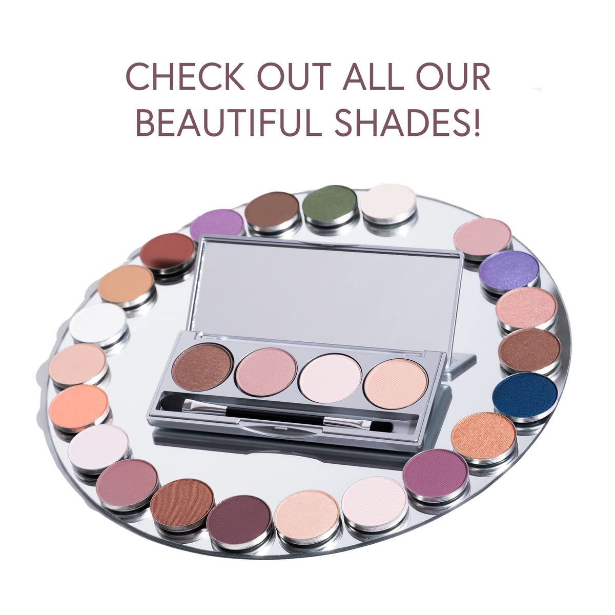 Honeybee Gardens four-shade palette enables personalized looks with secure magnetic base.