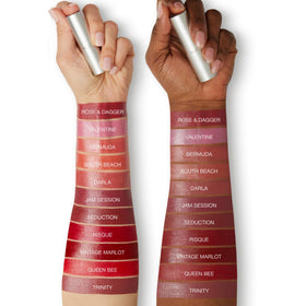 Packaging design of Honeybee Gardens lipstick with simple branding.
