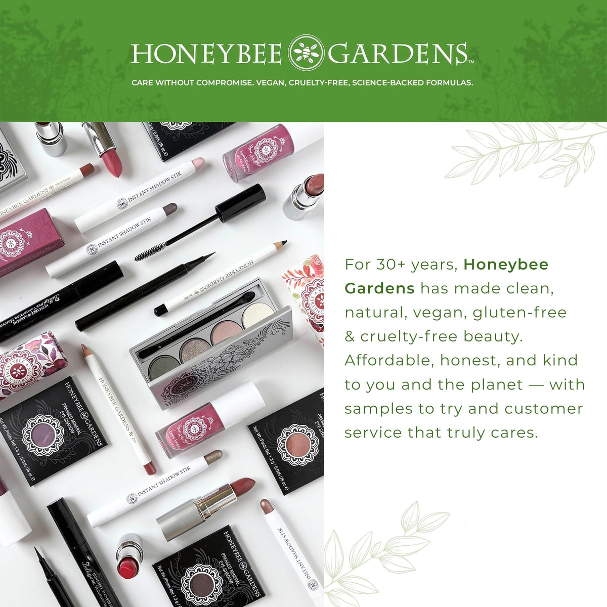 Honeybee Gardens Skinny Dip open compact, neutral matte palette for versatile daily wear.
