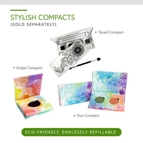 Honeybee Gardens travel-friendly palette fits into bags for everyday outings.