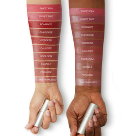 Vegan, gluten-free, cruelty-free Honeybee Gardens lip color for clean beauty routines.
