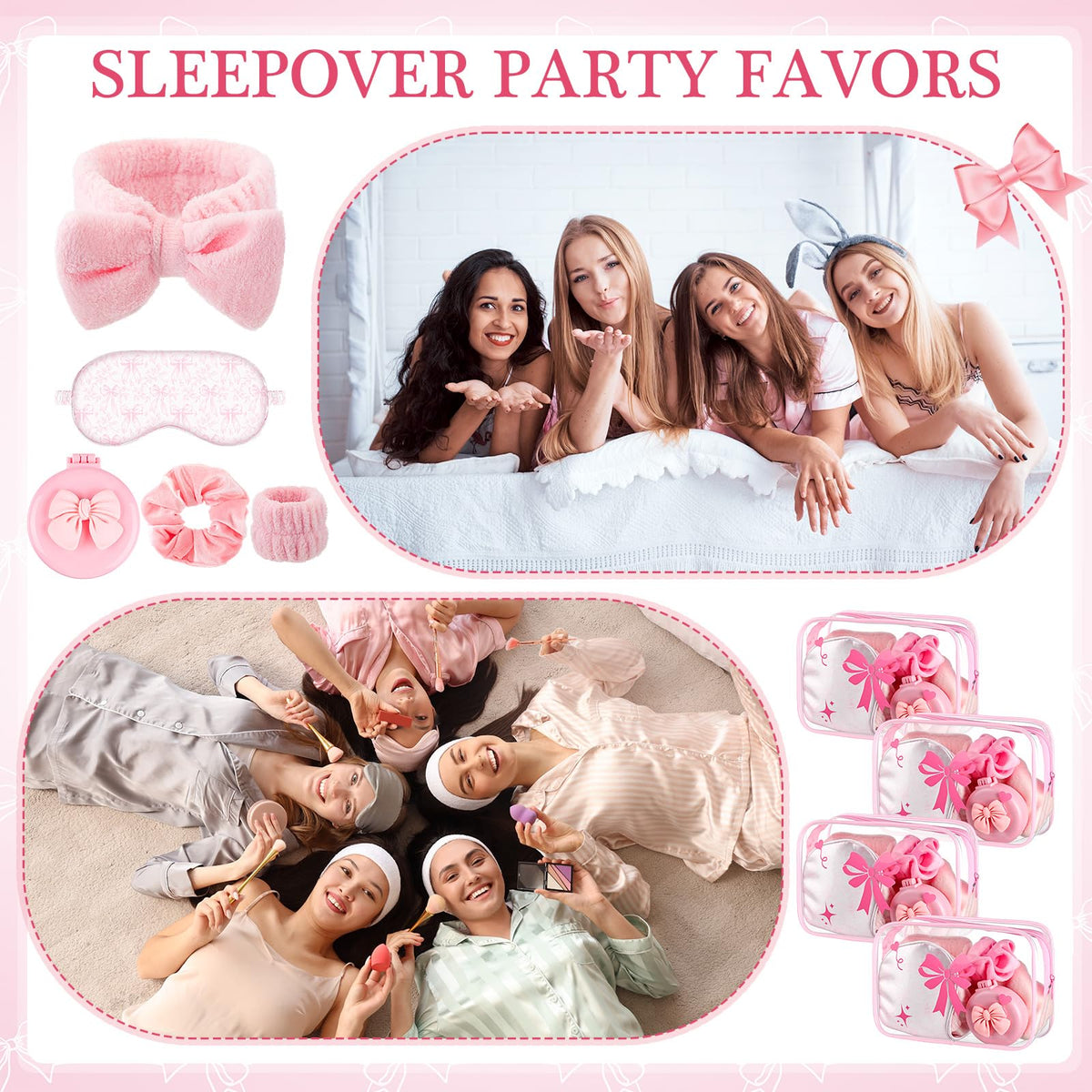 Honeydak pink bow scrunchie for stylish hair