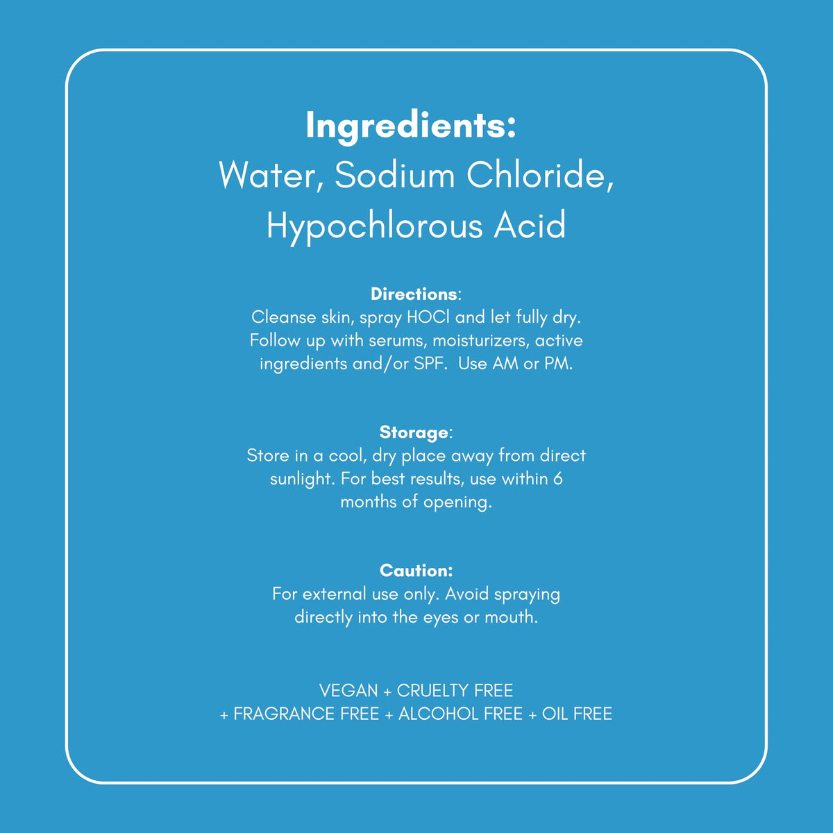 Honeydew Labs HOCl spray scent notes emphasize light pool-like aroma