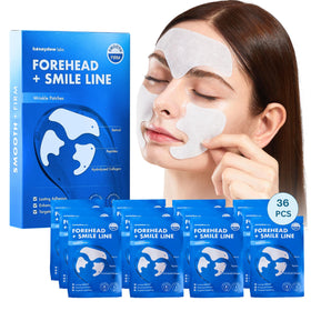 Honeydew Labs forehead patches providing cooling hydration overnight.