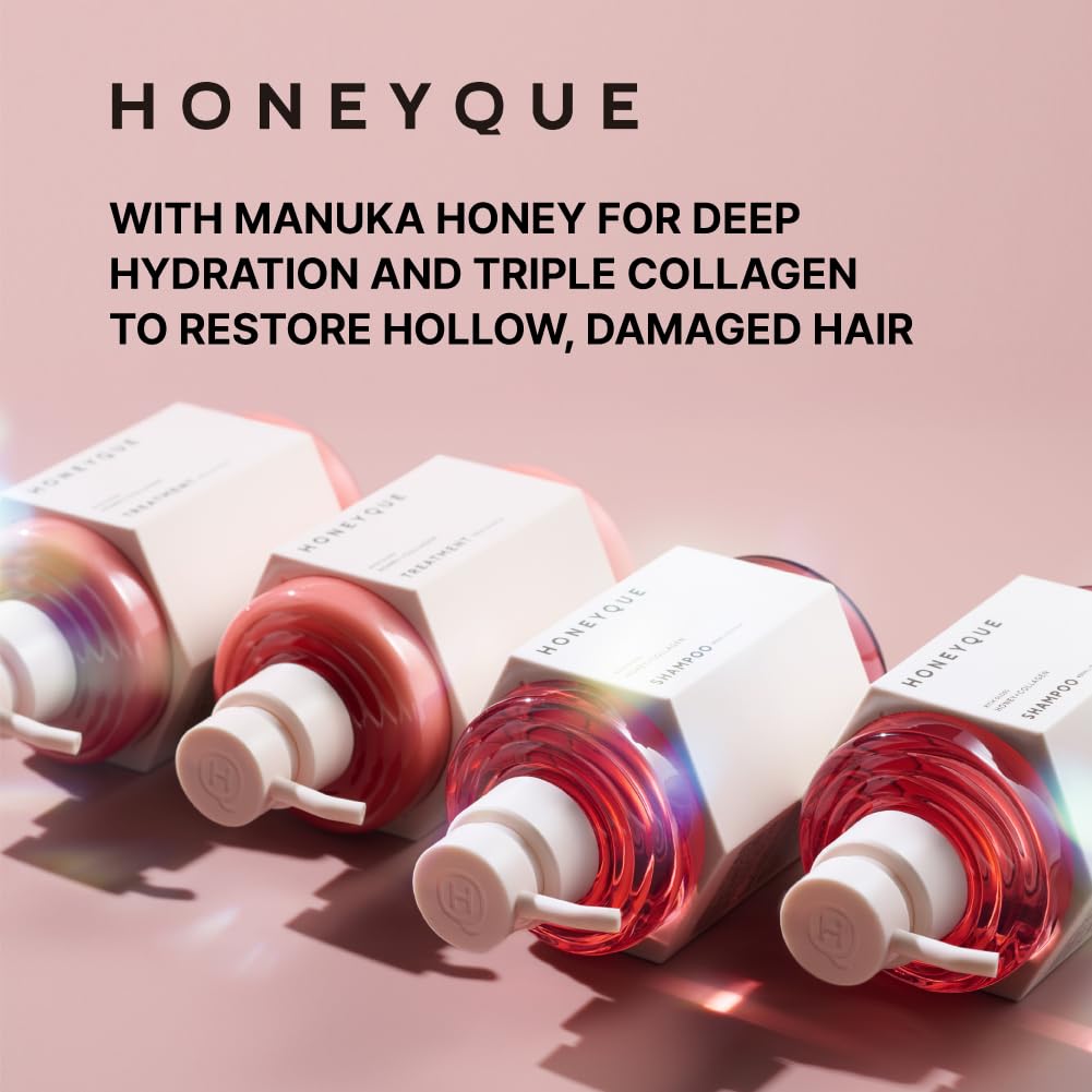 HONEYQUE hair hydration delivers soft, shiny results after every wash.