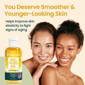 Nine botanical extracts graphic in Honeyskin Bio Pure Oil