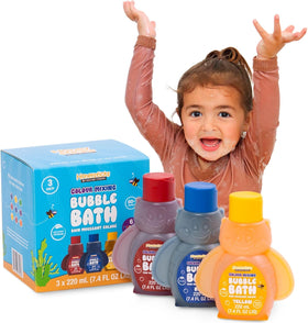 Honeysticks bubble bath blue bottle pours vivid foam for bath time fun