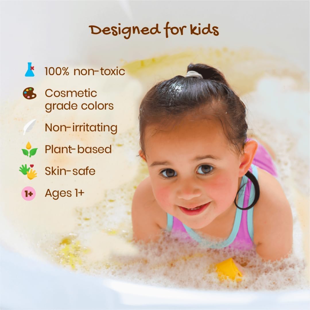 Honeysticks bubble bath yellow bottle colors water with playful glow