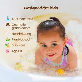 Honeysticks bubble bath yellow bottle colors water with playful glow