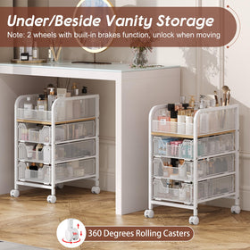 Hongtamoya cart features 360° swivel casters for easy repositioning and flexible use.