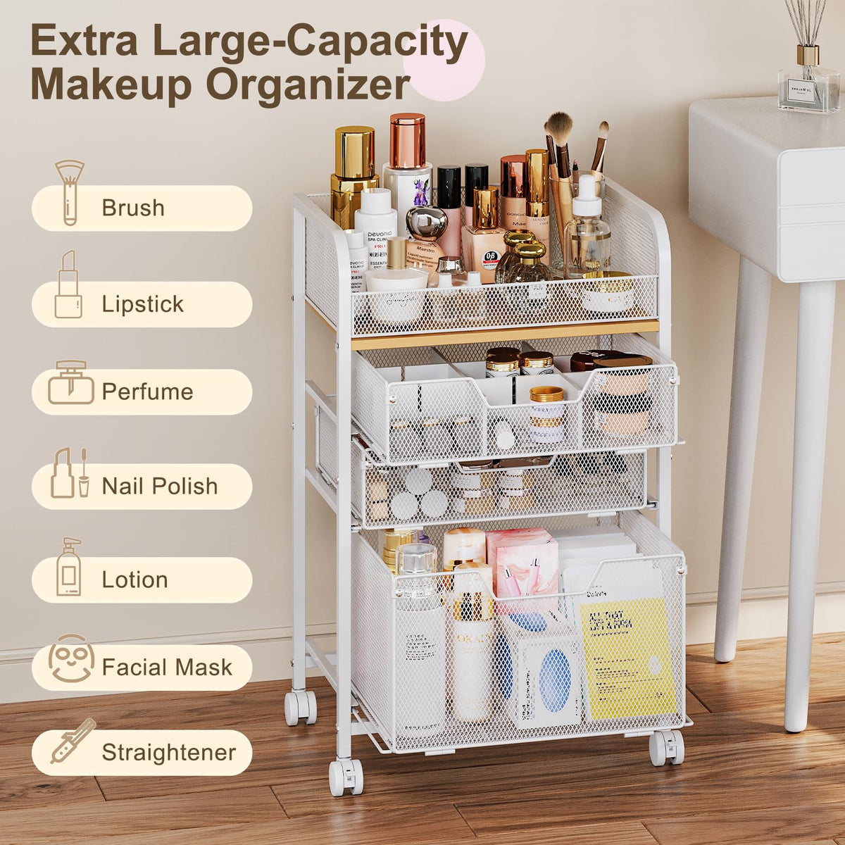 Hongtamoya nail polish storage keeps polishes visible and organized