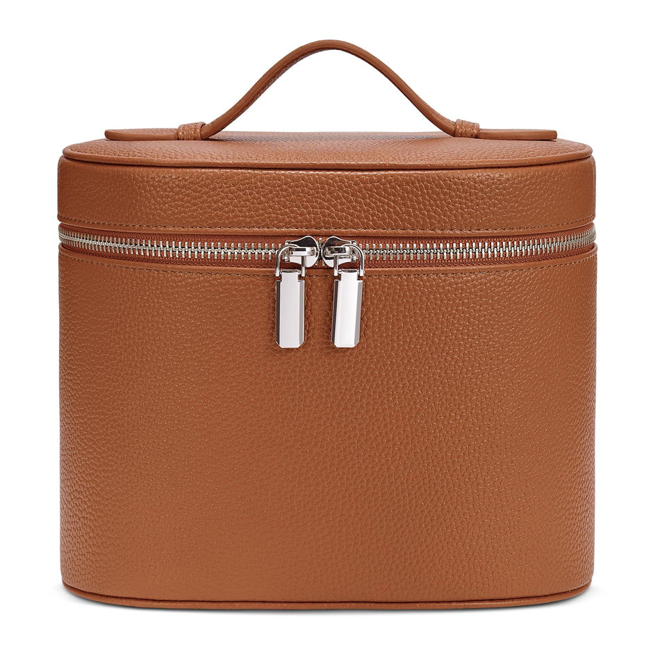 Honitty makeup bag exterior design shows portable style for travel use.