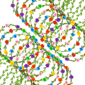 HONLYNE floral crowns in a rainbow of colors for group photos and festive events.