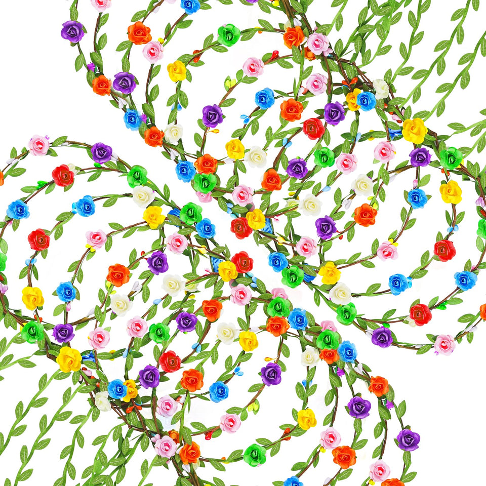 HONLYNE floral crowns in a rainbow of colors for group photos and festive events.