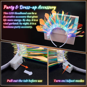 HONLYNE LED headband glow in the dark perfect for concerts and raves