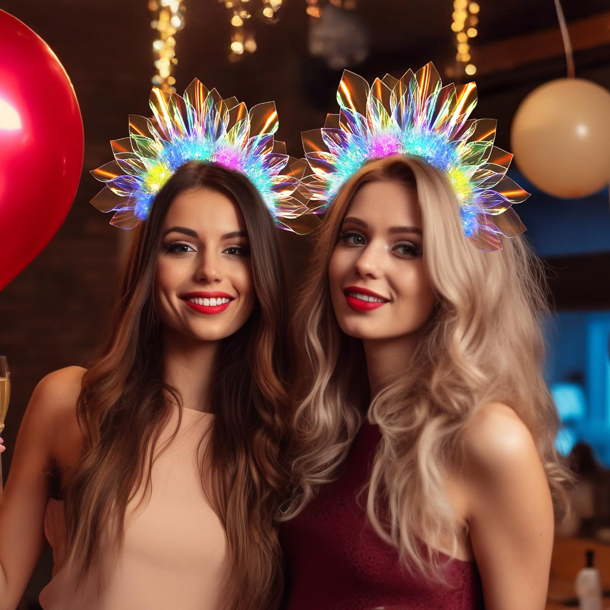 HONLYNE glow crown headband ideal for Halloween and Christmas events