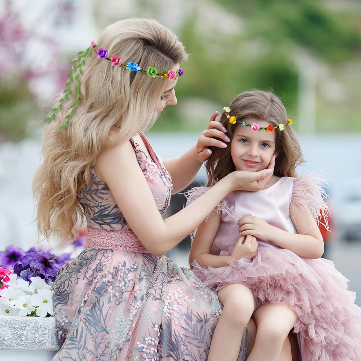 HONLYNE crown with willow leaves showcasing natural texture for boho wedding looks.