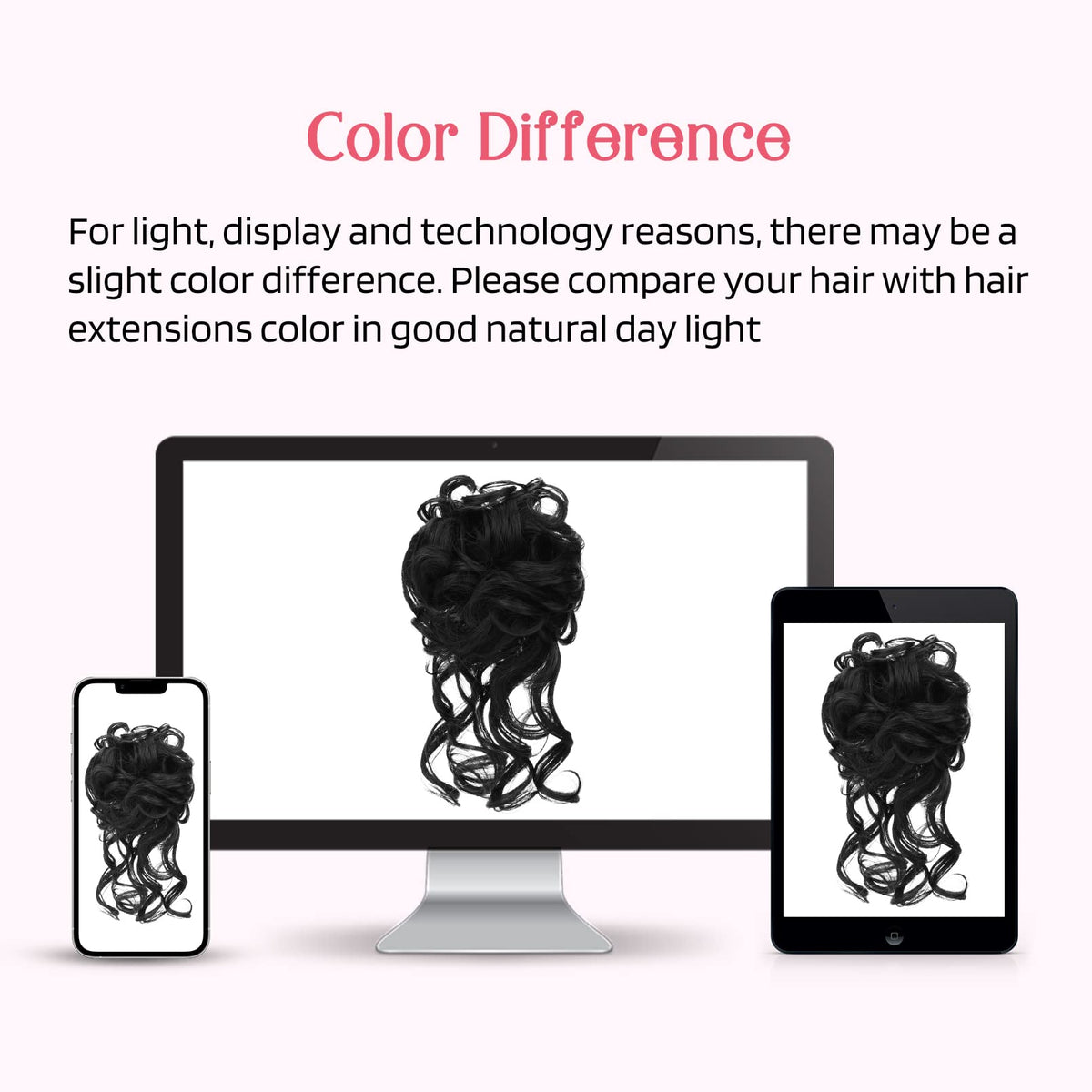 HOOJIH care tips for long-lasting look with the bun in black.